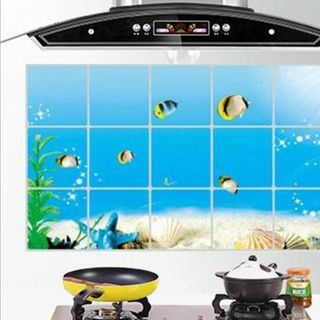 Miếng dán cách nhiệt nhà bếp chống dầu mỡ - kick thước 45cm x 75cm giá sỉ 10k/ 1 miếng ngẫu nhiên mẫu