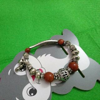 Vòng tay đá mắt mèo mix kim loại