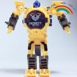 Robot Biến Hình Đồng Hồ Màu Vàng KHOẢNG TRỜI CỦA BÉ