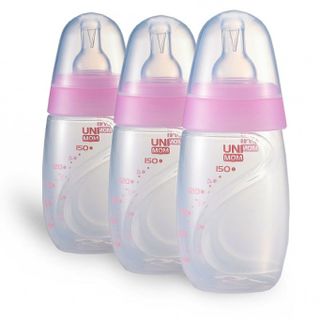 BỘ 3 BÌNH TRỬ SỮA MẸ UNIMOM CÓ NÚM TI CHO BÉ BÚ - 150ML giá sỉ