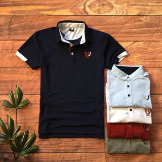 Áo thun nam Áo phông nam có cổ trụ cổ bẻ chữ H bông lúa cute bao đẹp hàng rất đẹp-M156-Ao thun nam Ao phong nam co co tru co be