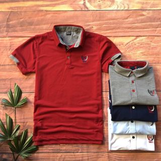 Áo thun nam Áo phông nam có cổ trụ cổ bẻ chữ H bông lúa cute bao đẹp hàng rất đẹp-M156-Ao thun nam Ao phong nam co co tru co be