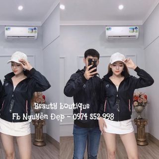 Áo khoác cặp Áo khoát đôi gió dù 2 lớp chống nắng cao cấp chữ V nón rời hàng chuẩn rất hot phong cách-M112-Ao khoac cap Ao khoat doi gio du 2 lop chong nang