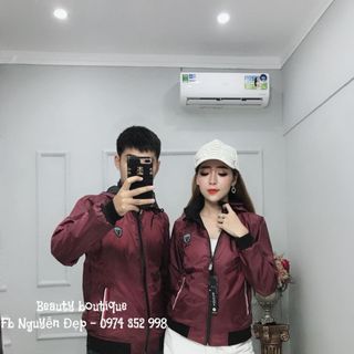 Áo khoác cặp Áo khoát đôi gió dù 2 lớp chống nắng cao cấp chữ V nón rời hàng chuẩn rất hot phong cách-M112-Ao khoac cap Ao khoat doi gio du 2 lop chong nang