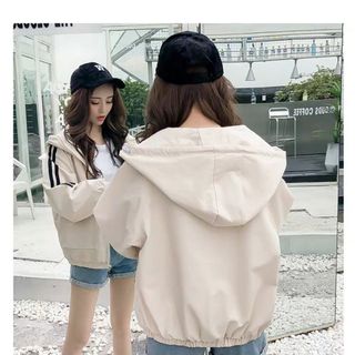 áo khoác dù nữ đẹp hai tay chạy sọc - M023 - 6242