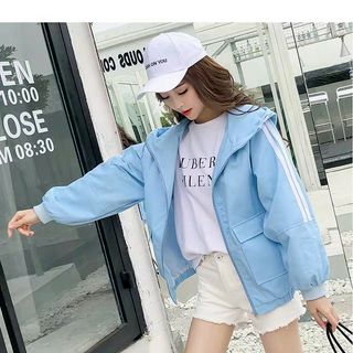 áo khoác dù nữ đẹp hai tay chạy sọc - M023 - 6242