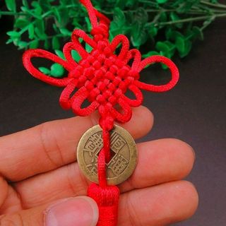dây treo phong thủy trang trí đồng xu