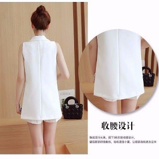 Áo khoác vest dáng dài sát nách các màu xanh đỏ trắng đen và nâu