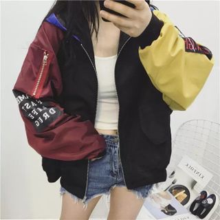 Áo khoác nữ Áo khoát nữ gió dù 2 lớp chống nắng phối hai tay 2 màu cực hót hàng chuẩn nhiều màu lựa chọn-M091-Ao khoac nu Ao khoat nu gio du 2 lop chong nang