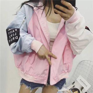 Áo khoác nữ Áo khoát nữ gió dù 2 lớp chống nắng phối hai tay 2 màu cực hót hàng chuẩn nhiều màu lựa chọn-M091-Ao khoac nu Ao khoat nu gio du 2 lop chong nang