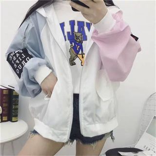 Áo khoác nữ Áo khoát nữ gió dù 2 lớp chống nắng phối hai tay 2 màu cực hót hàng chuẩn nhiều màu lựa chọn-M091-Ao khoac nu Ao khoat nu gio du 2 lop chong nang