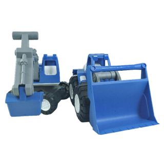 Mô Hình Đồ Chơi Xe Cần Cẩu Chở Xe Ben KHOẢNG TRỜI CỦA BÉ