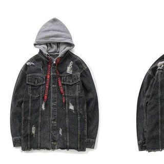 Áo khoác jeans sói phối nón Unisex
