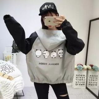 Áo khoác nữ Áo khoát nữ gió dù 2 lớp chống nắng gấu trúc siêu hot phối đẹp hàng đẹp-M110-Ao khoac nu Ao khoat nu gio du 2 lop chong nang