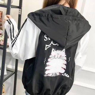 Áo khoác nữ Áo khoát nữ gió dù 2 lớp chống nắng mèo ú bao đẹp hàng bao chất bao chất-M052-Ao khoac nu Ao khoat nu gio du 2 lop chong nang