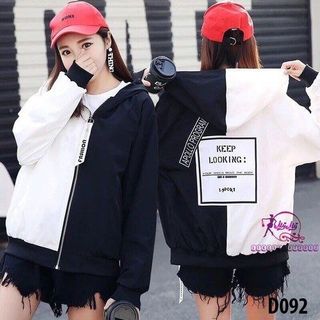 Áo khoác nữ Áo khoát nữ gió dù 2 lớp chống nắng Keep looking xitin chuẩn cute-M065-Ao khoac nu Ao khoat nu gio du 2 lop chong nang