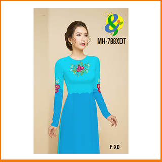 Vải áo dài hoa dâm bụt MH-788