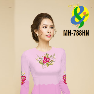 Vải áo dài hoa dâm bụt MH-788