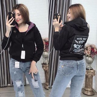 Áo khoác nữ Áo khoát nữ gió dù 2 lớp chống nắng Boop phối đẹp đẹp đẹp cá tính-M064-Ao khoac nu Ao khoat nu gio du 2 lop chong nang