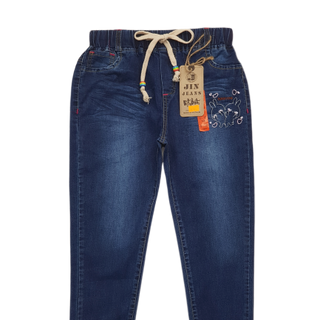 990126-ZM1- Quần jean BGdài bagge1 lớpthêu 2 thỏMade in VietNamsize nhỡ 9-14/ri6combo 6 sản phẩm từ nhỏ đến lớn giá sỉ