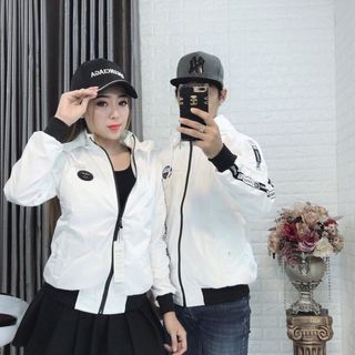 Áo khoác cặp Áo khoát đôi gió dù 2 lớp chống nắng cao cấp caluci nón rời chuẩn hàng rất đẹp cute-M097-Ao khoac cap Ao khoat doi gio du 2 lop chong nang