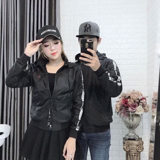 Áo khoác cặp Áo khoát đôi gió dù 2 lớp chống nắng cao cấp caluci nón rời chuẩn hàng rất đẹp cute-M097-Ao khoac cap Ao khoat doi gio du 2 lop chong nang