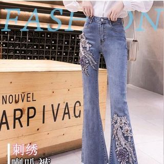 Quần jean nữ kết hoa hàng cao cấp