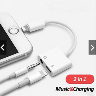 Cáp Chuyển Đổi Tai Nghe 35mm và Sạc 2 Trong 1 Cho iphone