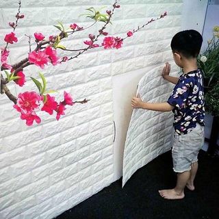 TẤM XỐP DÁN TƯỜNG GIẢ GẠCH 8mm 3D KHỔ 70x77CM GIÁ RẺ