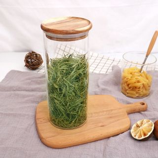 Lọ Thủy Tinh Nắp Gỗ Tre 1200ml