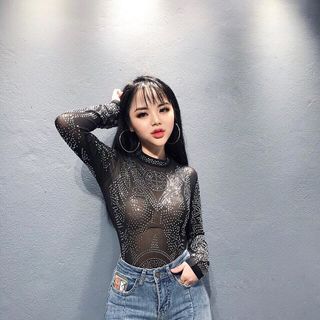 QUẦN JEAN XANH DÀI NỮ ỐNG LOE