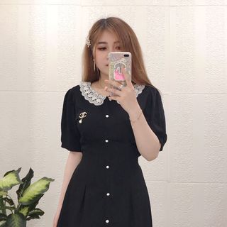 ĐẦM DỰ TIỆC CỔ REN ĐÍNH TAG