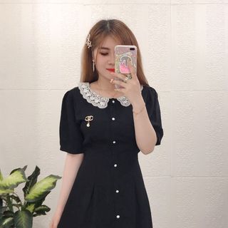ĐẦM DỰ TIỆC CỔ REN ĐÍNH TAG