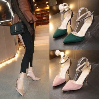 Giày sandal cao gót bit mui