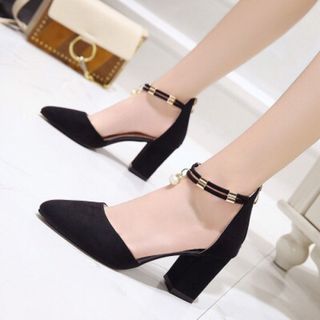 Giày sandal cao got quai đính đá