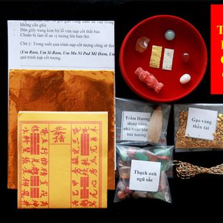 Bộ cốt thất bảo cao cấp - Cốt bát hương cốt tượng chuẩn