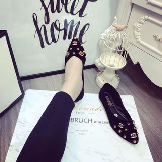 Giày bup bê đính phụ kiện