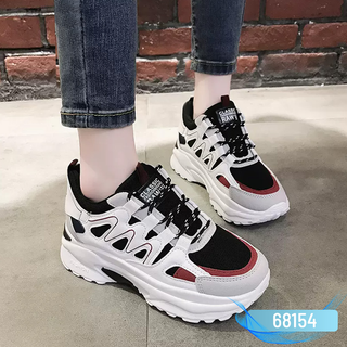 GIÀY THỂ THAO NỮ 68154 TRẮNG ĐỎ - GIÀY SNEAKER NỮ giá sỉ