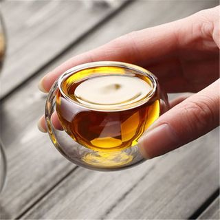 Bộ Ấm Chén Thuỷ Tinh 2 Lớp Bếp Nến