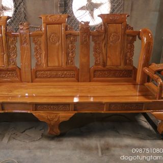 Bộ ghế tần thủy hoàng tay 12 6 món gỗ gõ đỏ