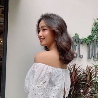 Đầm Bẹt Vai Phối Ren Đính Núc
