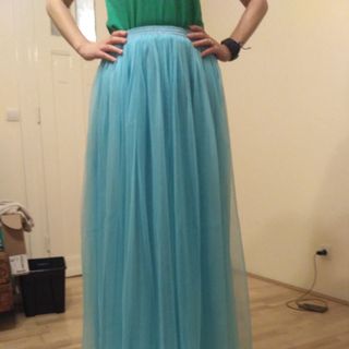 Chân vây tutu voan lưới 4 lớp dài 80cm ảnh thật 100