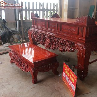 Bộ Sập thờ Mai Điểu gỗ Hương Đỏ