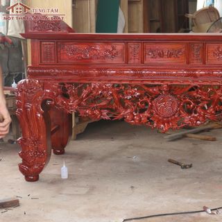 Bộ Sập thờ Mai Điểu gỗ Hương Đỏ
