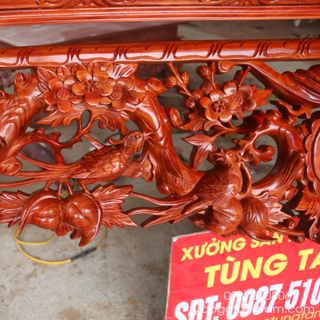 Sập thờ Mai Điểu gỗ Hương Đỏ