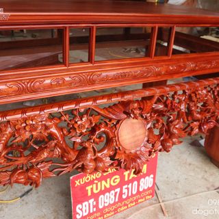Sập thờ Mai Điểu gỗ Hương Đỏ