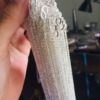 Dây chuyền bạc ta nữ 3f dây không mặt dây bạc nữ