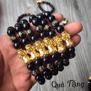 Vòng đá mix charm tỳ hưu - Hàng Tặng