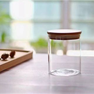 Lọ Thủy Tinh Nắp Gỗ Tre 600ml