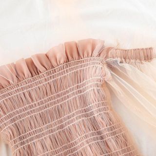 Áo voan lưới nữ tay lưới dài
